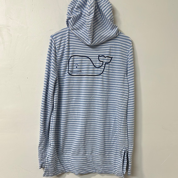Vineyard Vines Light Blue and White Striped Hoodie - Picture 6 of 6